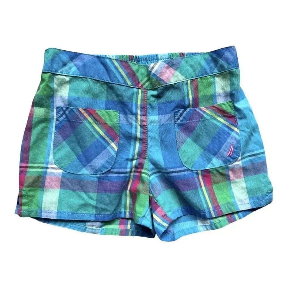 Baby Girls Nautica Pull-On Plaid Front Pocket Shorts - Sz 18 mo